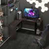 HOMLUX L Shaped Computer Desk 53" Corner Study Writing Desk w/Open Compartment & 2 Cable Management Holes - 3 of 4