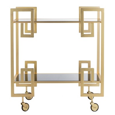 Eliza 2 Tier Bar Cart Brass - Safavieh