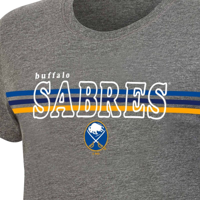 NHL Buffalo Sabres Women&#39;s Gray Short Sleeve Vintage T-Shirt, 3 of 4