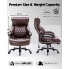 Grungis PU Leather Swivel Office Chair with Wheels,Gaming Chair with Adjustable Height and Pocket Spring Cushion,Computer Chair for Office - 3 of 4