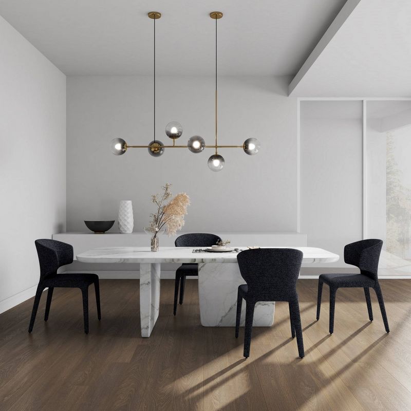 Set of 4 Conrad Modern Woven Tweed Dining Chairs - Manhattan Comfort, 3 of 12