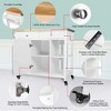 PAGED Kitchen Island with Solid Wood Top, Versatile Kitchen Island Cart with Locking Wheels, Towel Rack for Kitchen - 4 of 4