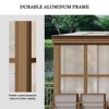 Mondawe Lean to Sunroom 12x14FT Wall Mounted Solarium with Sloping Roof, Detachable Screens, 2 Lockable Sliding Doors - 4 of 4