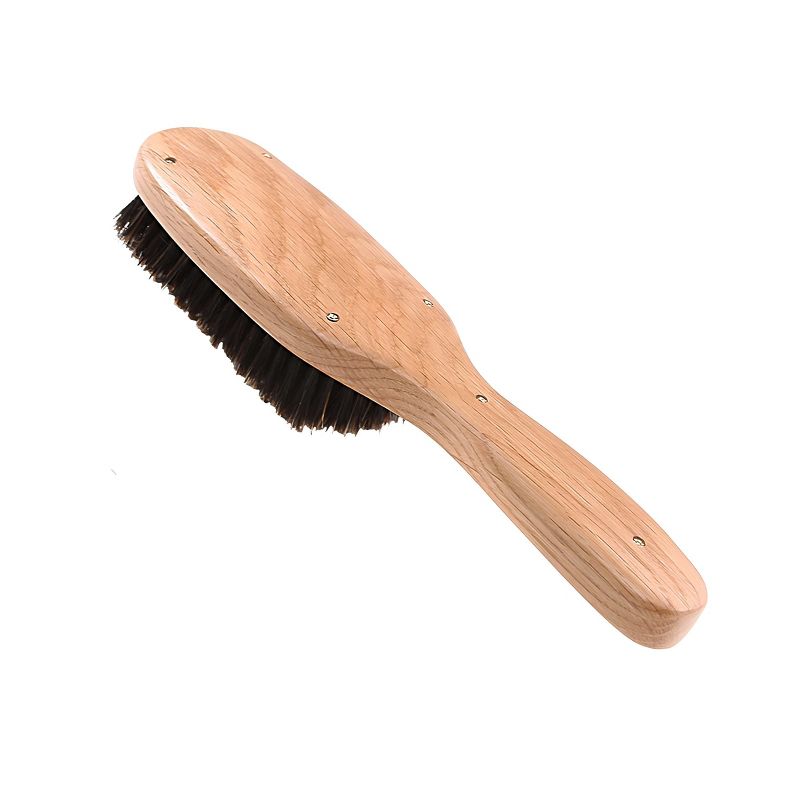 Bass Brushes - Men's Hair Brush Wave Brush with 100% Pure Premium Natural Boar Bristle SOFT Natural Wood Handle 9 Row/Wave Style Oak Wood, 4 of 6