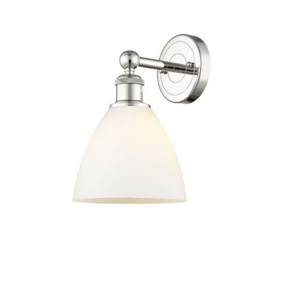 Bristol Glass - 1 Light Wall Sconce In Industrial Style-12 Inches Tall and 7.5 Inches Wide
