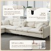 Whisen Modern L-shaped Convertible Sectional Sofa, 5-seat Cloud Chenille Indoor Furniture with Ottoman - 3 of 4