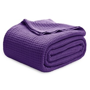 Bedsure | Waffle Weave 100% Cotton Solid Blanket For All Season, Breathable and Soft, Waffle Weave Blanket for Summer Spring, Bed Blanket, Best Gift - 1 of 4
