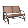 Costway Patio Swing Glider Bench Loveseat Rocking Chair Backyard Poolside - 3 of 4