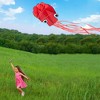 Joyfy Large Red Octopus Kite for Kids and Adults, 29.5 In x 28 In Giant Beach Kites for Lawn Games, Outdoor Fun, Family Activities - 2 of 4