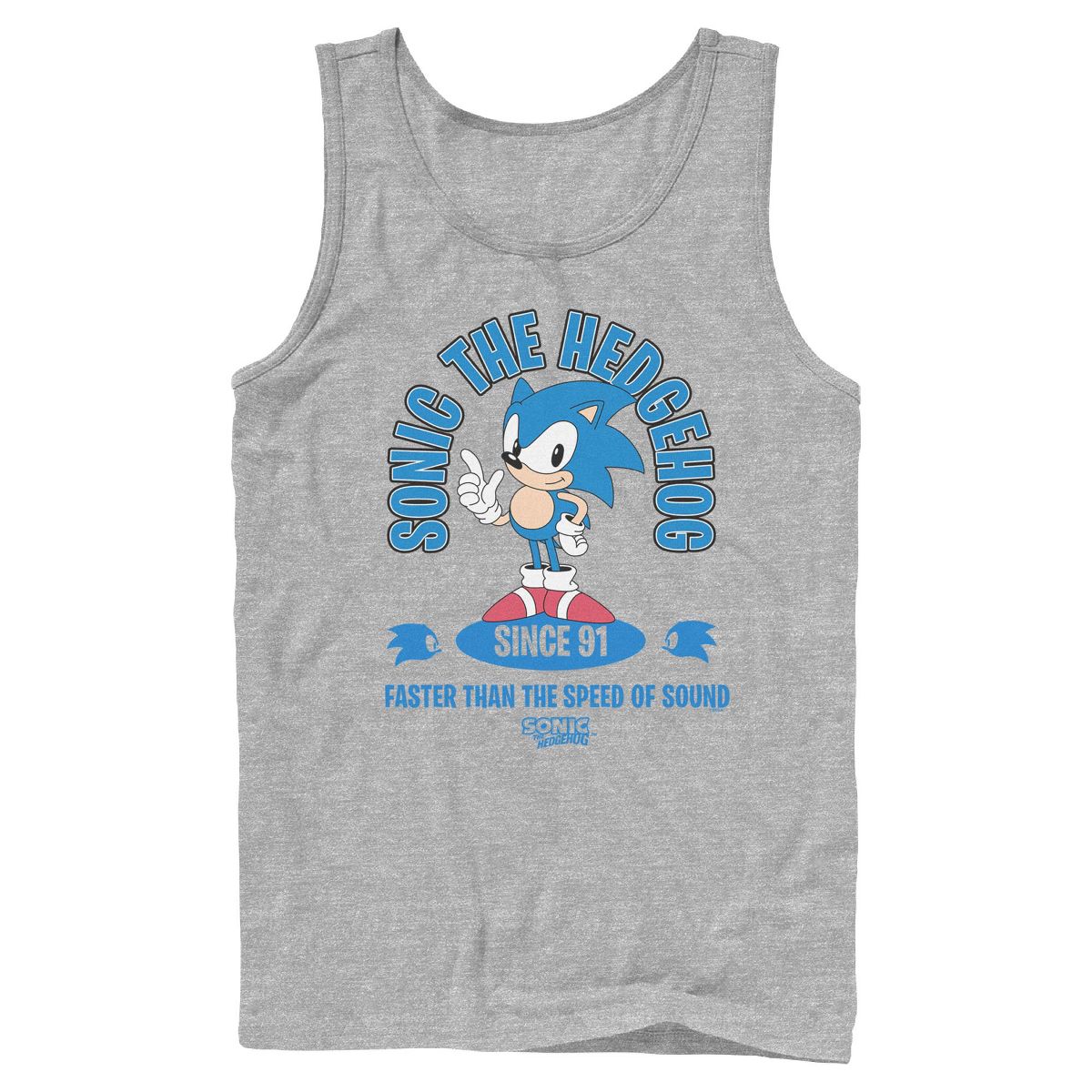 Mens Sonic the Hedgehog Faster Than the Speed of Sound Tank Top
