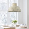 Dewdrop 4 Light Japandi Style Pendant Light Nordic Rattan Fixture ETL Certified for Living Room Bedroom - 4 of 4