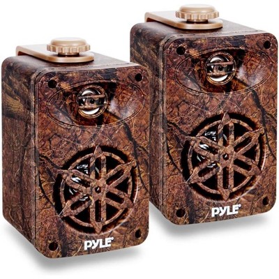 3.5'' Indoor/Outdoor Wall Mount Speakers for Outdoor Entertaining with 200W Power, Camo Style, 3-Way Design, Pair