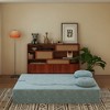 Racxily Modern Floor Sofa with 2 Pillows, Convertible Sleeper Sofa Bed,14.2" Full Size Folding Mattress for Living Room, Guest Bed - 3 of 4