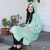 Catalonia Women’s Plush Hoodie Sweatshirt Dress, Casual Snuggly  Pullover Sweater with Kangaroo Pocket, Womens Fall Tops, One Size - 4 of 4
