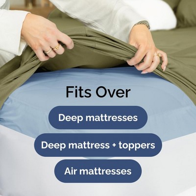 Sage Green Queen Deep Pocket Microfiber Sheet Set