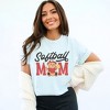 Simply Sage Market Women's Softball Mom Teddy Bear Short Sleeve Garment Dyed Tee - 2 of 4