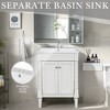 24'' Retro-Style Bathroom Vanity with Resin Sink, 2-Tier Modern Bathroom Storage Cabinet with Soft-Closing Doors - ModernLuxe - 4 of 4