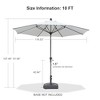PURPLE LEAF Patio Umbrella Outdoor Table Umbrella Aluminum Frame Market Umbrella Sun Umbrella with 8 Sturdy Ribs - 2 of 4