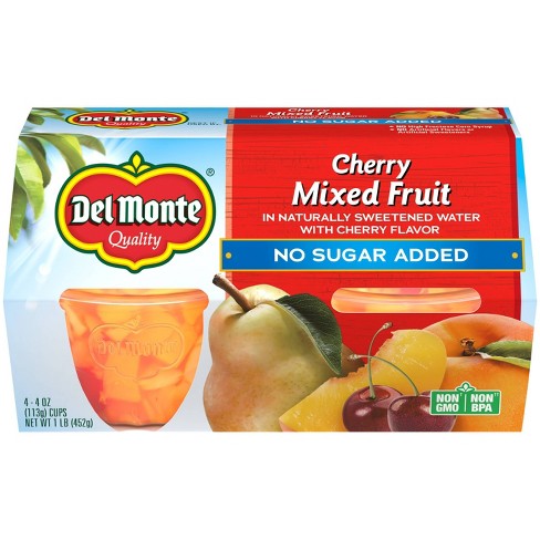 Del Monte Mixed Fruit Cups - 4oz 4pk : Target