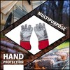 Bison Life Performance Grade A Split Leather Work Gloves for Men & Women - Red & Gray - 3 Pairs - 3 of 4