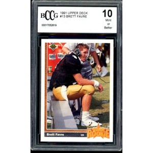 Brett Favre Rookie Card 1991 Upper Deck #13 BGS BCCG 10 - 1 of 2
