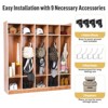5-Section Coat Locker Storage Cabinet, 10 Cubbies Cabinet with 5 Hooks - 4 of 4