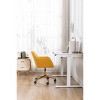 Office Chair Modern Upholstered Ergonomic Swivel Seat, Adjustable Height, Gold Metal Base for Home Workspace-3irtyhousy - 3 of 4