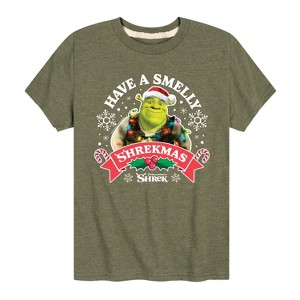 Boys' - Shrek - Have a Smelly Shrekmas Short Sleeve Graphic T-Shirt - 1 of 4