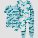 Carter's Just One You®️ Toddler Boys' 4pc Sea Turtle Snug Fit Pajama Set - Blue