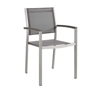 Modway Shore Outdoor Patio Aluminum Dining Chair Silver Gray - 1 of 4