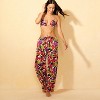 Women's Inky Floral Print Swim Cover Up Pants - Shade & Shore™ Multi - 3 of 4