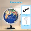 SUGIFT 13-Inch AR Interactive World Globe with LED Night Light, USB Power, Dual-Axis Rotation for Kids - 3 of 4