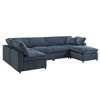 NicBex Modern 130" Chenille Sectional Sofa Modular U Shaped Sofa Couch with 2 Ottomans for Living Room Apartment - 3 of 4
