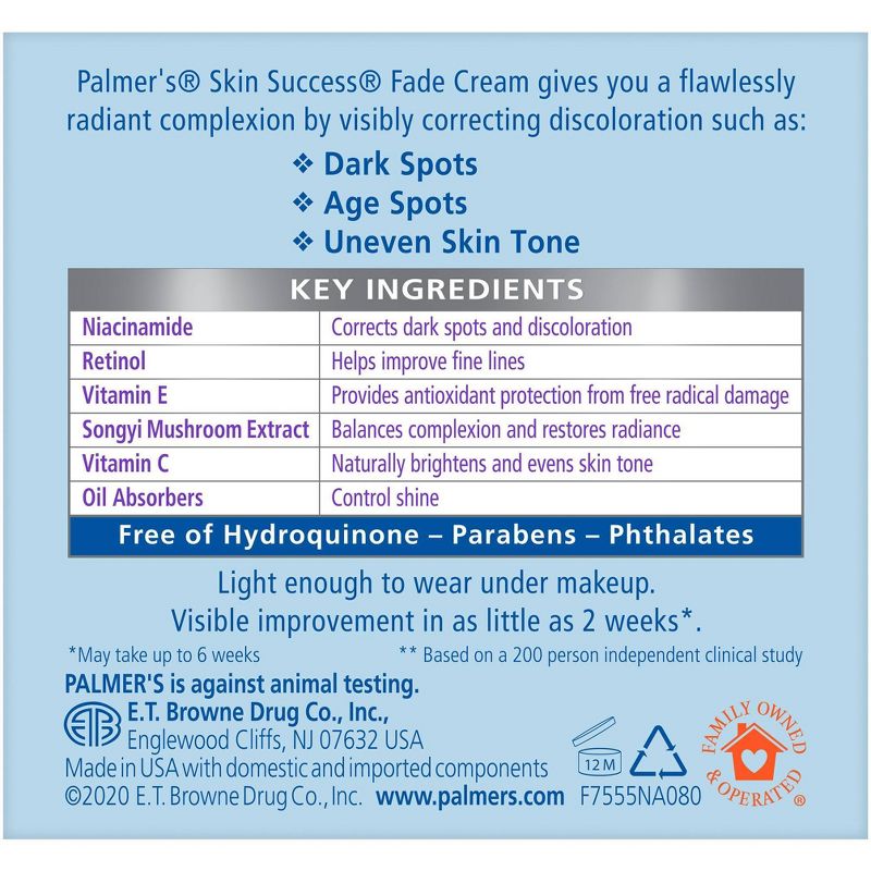 Palmers Skin Success Anti-Dark Spot Fade Cream Face Moisturizer for Oily Skin &#160;- 2.7oz, 3 of 11