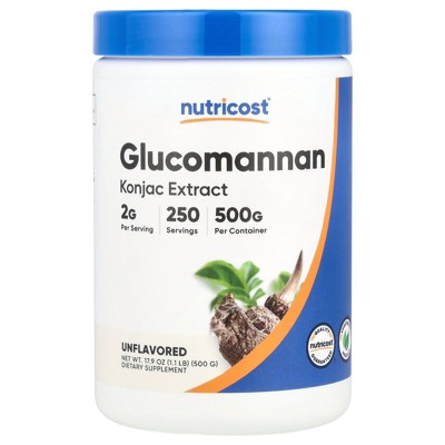Nutricost Glucomannan, Unflavored, 17.9 oz (500 g)