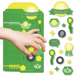 Big Dot of Happiness You Got Served - Tennis - Tennis Ball Birthday Party Favor Kids Stickers - 16 Sheets - 256 Stickers - 1 of 4