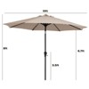 HYLEORY Germar Market Umbrella, Size: 90" H x 120" W x 120" D - 2 of 4