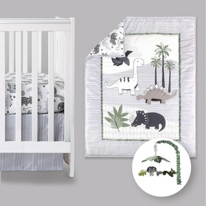 The Peanutshell Dino Green Crib Bedding Set,  4pc to 12 Pc, For Boys - 1 of 4
