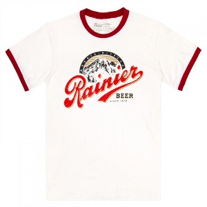Mens Rainier Beer Mountain Fresh Ringer T-Shirt - 1 of 3