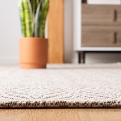 Augustine Boho-Mod Taupe & Cream Geometric Runner Rug - 2' x 8'