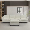 Modern Oversized Deep Seat Sectional Sofa with Reversible Chaise, Five-Seat Armless Couch in Loop Yarn Fabric - 2 of 4