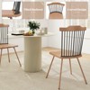 Tangkula Windsor Chair Set of 2 Metal Legs Supported Dining Chair Farmhouse Armless Chair - 2 of 4