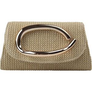 バッグ L'Appartement BRENTELLA CLUTCH BAG Alilang Women's Clutch Bag with Magnetic Snap Closure - Beige : Target