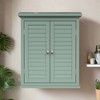 Teamson Home Glancy Removable Two-Door Wall Cabinet with Faux Louvered Doors, Navy - 4 of 4