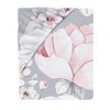 Lambs & Ivy Signature Botanical Baby Watercolor Floral Cotton Crib Sheet - Gray - image 3 of 4