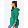 Roaman's Women's Plus Size Classic Length Waffle Zip Hoodie - 4 of 4