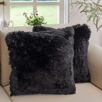 Project 62 Mongolian Faux Fur Black Throw Pillow