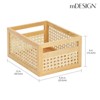 mDesign Natural Cane Kitchen Organizer Storage Bin with Handles - 3 of 4