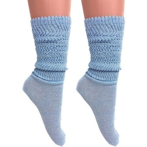 Women's Cotton Lightweight Slouch Socks – Extra Thin, 2 Pairs, Size 9-11 | Soft & Breathable - 1 of 1