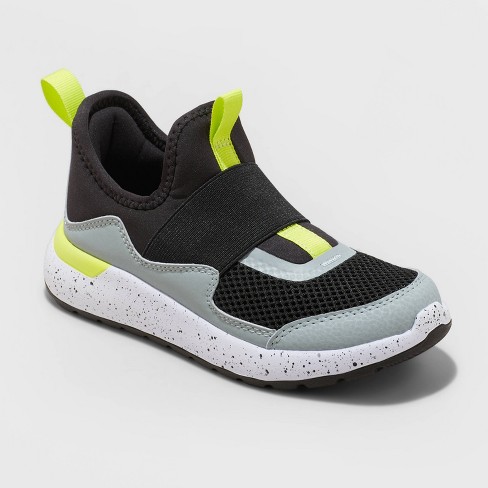 Kids' Fern Slip-On Performance Sneakers - All In Motion™ Gray/Lime Green 6
